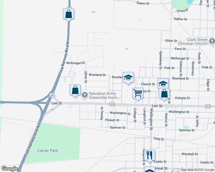 map of restaurants, bars, coffee shops, grocery stores, and more near 2106 Kennedy St in Greenville