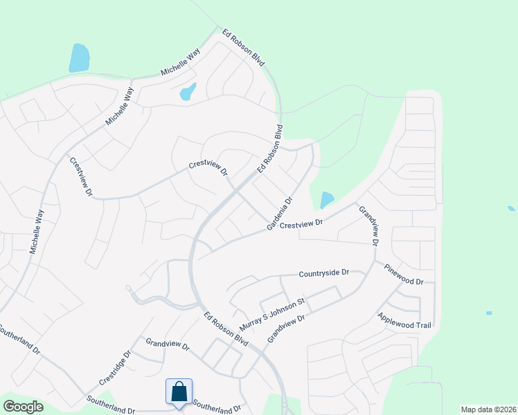 map of restaurants, bars, coffee shops, grocery stores, and more near 9032 Crestview Drive in Denton