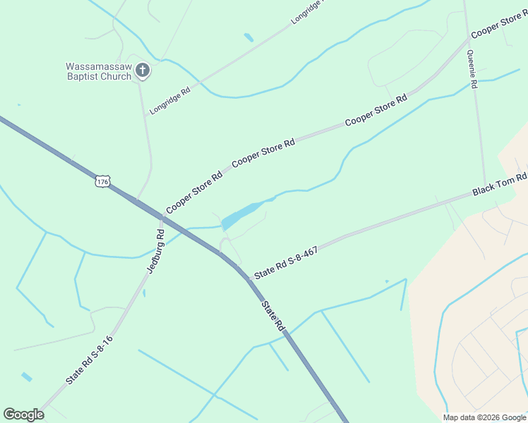 map of restaurants, bars, coffee shops, grocery stores, and more near 150 Second Chance Lane in Moncks Corner