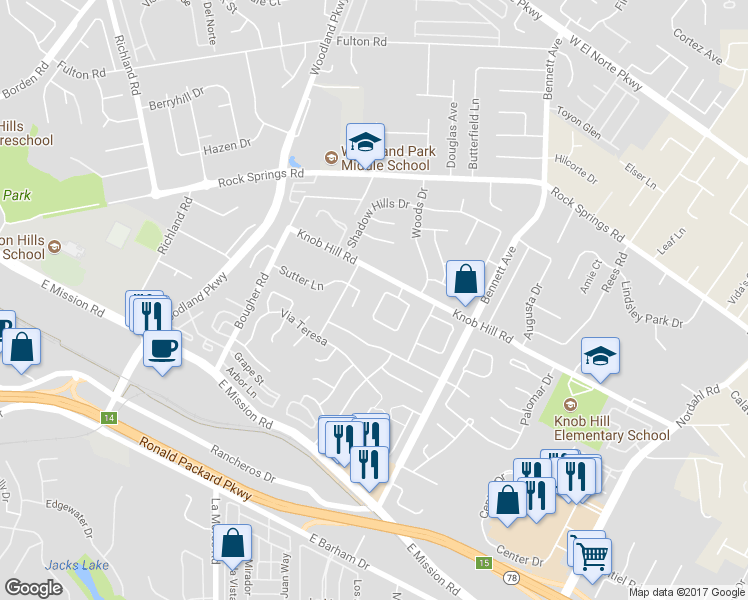 map of restaurants, bars, coffee shops, grocery stores, and more near 1469 Glen Avon Drive in San Marcos
