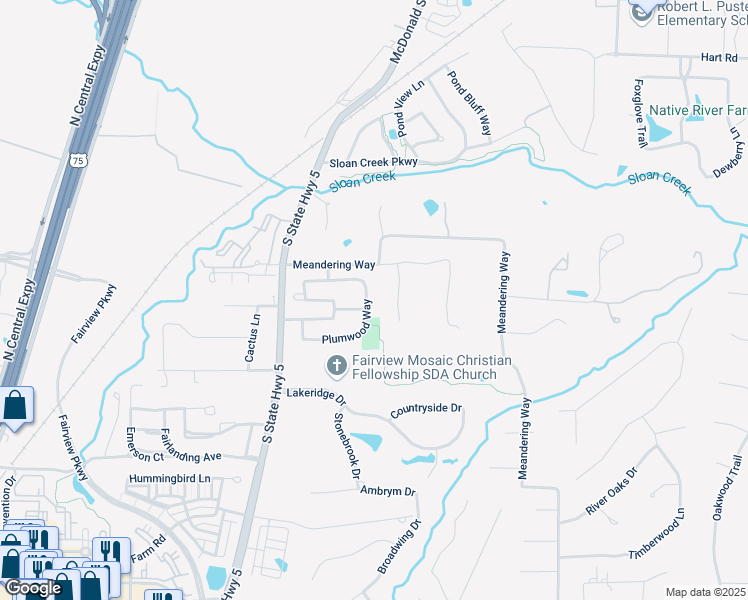 map of restaurants, bars, coffee shops, grocery stores, and more near 635 Merlot in McKinney