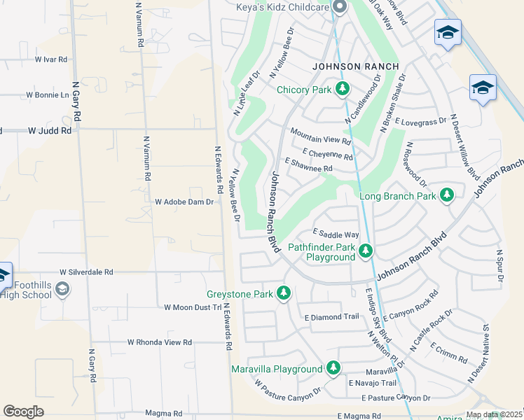 map of restaurants, bars, coffee shops, grocery stores, and more near 28983 North Shannon Drive in Queen Creek