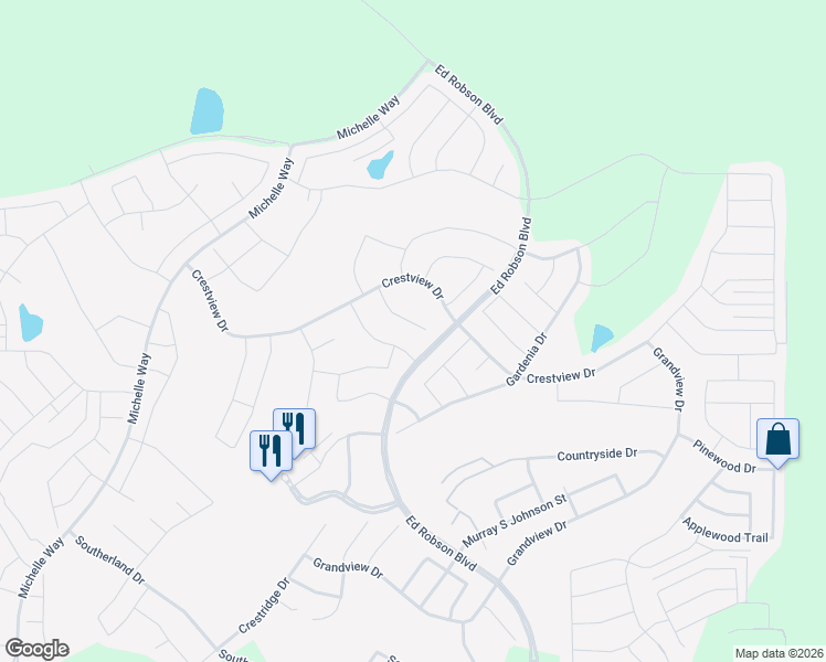 map of restaurants, bars, coffee shops, grocery stores, and more near 8901 Sarasota in Denton