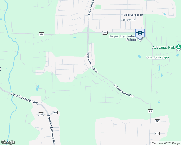map of restaurants, bars, coffee shops, grocery stores, and more near 7447 County Road 398 in Princeton