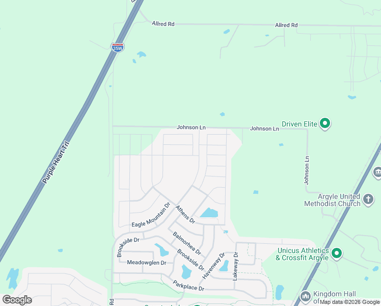 map of restaurants, bars, coffee shops, grocery stores, and more near Johnson Street in Argyle