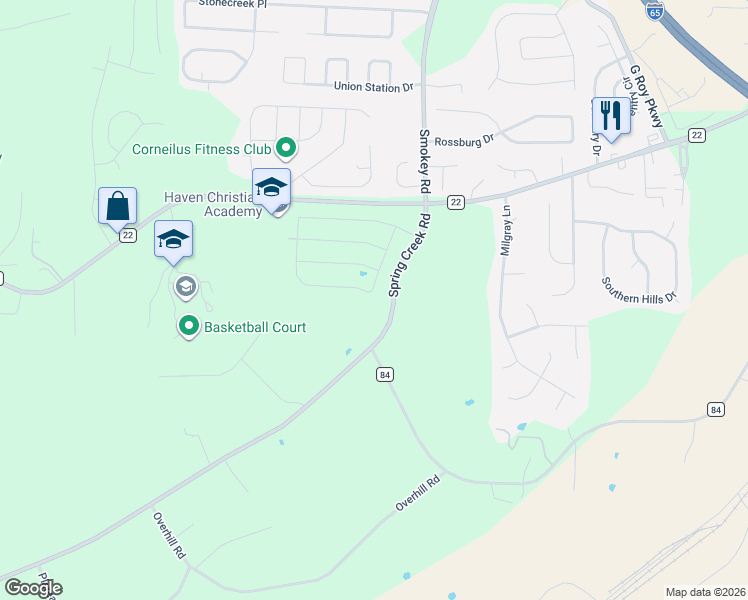 map of restaurants, bars, coffee shops, grocery stores, and more near 344 Koslin Loop in Calera