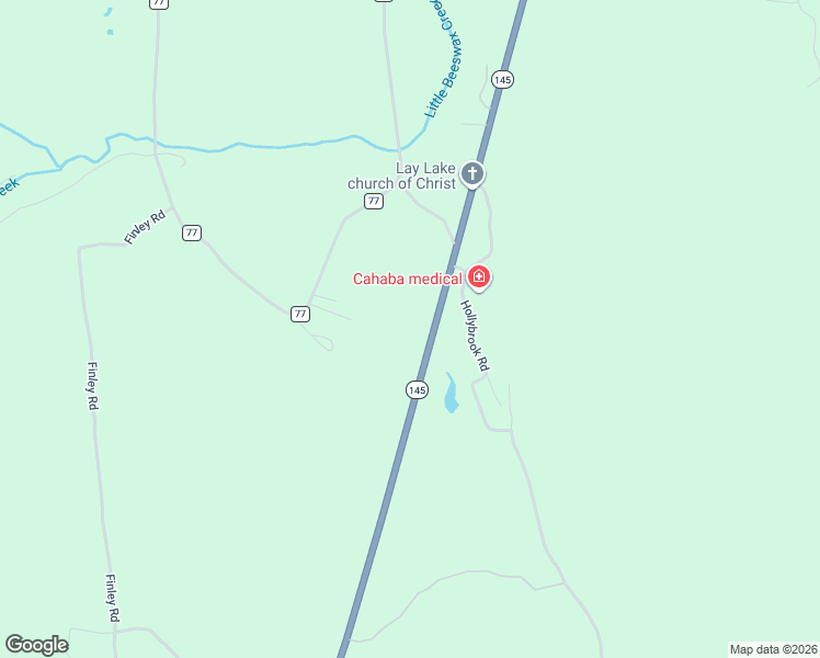 map of restaurants, bars, coffee shops, grocery stores, and more near 23481 Alabama 145 in Columbiana