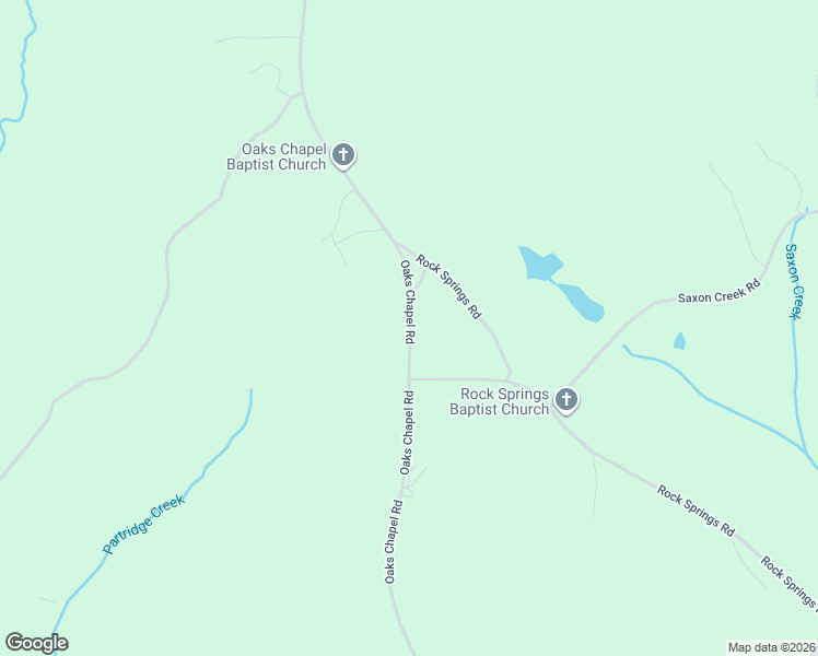 map of restaurants, bars, coffee shops, grocery stores, and more near 1830 Oaks Chapel Road in Goodwater