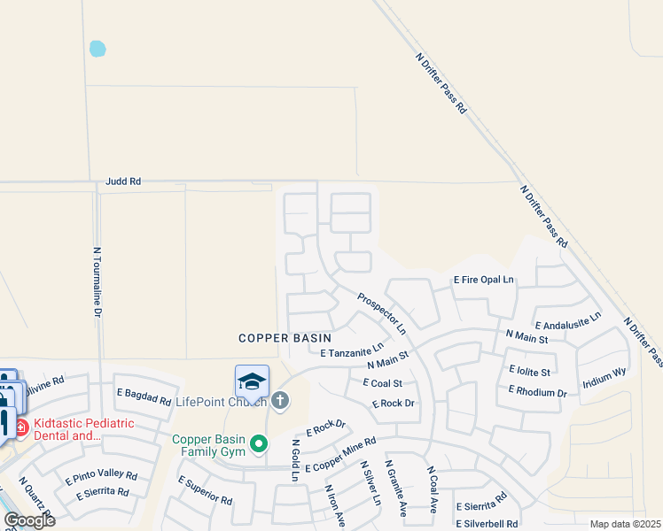 map of restaurants, bars, coffee shops, grocery stores, and more near 29140 North Lazurite Way in Queen Creek