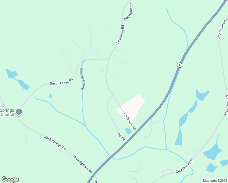 map of restaurants, bars, coffee shops, grocery stores, and more near 2181 Firehouse Road in Goodwater