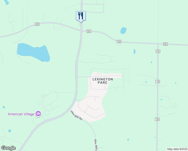 map of restaurants, bars, coffee shops, grocery stores, and more near 101 Mayflower Circle in Montevallo