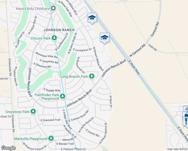 map of restaurants, bars, coffee shops, grocery stores, and more near 1062 East Saddle Way in Queen Creek