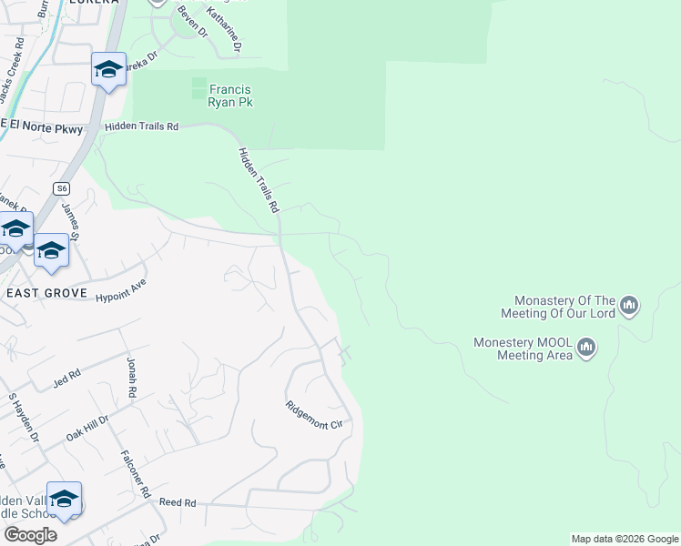 map of restaurants, bars, coffee shops, grocery stores, and more near 299 Oak Valley Lane in Escondido