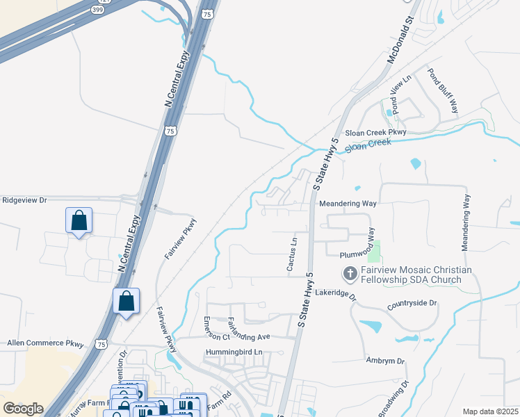 map of restaurants, bars, coffee shops, grocery stores, and more near 320 Jacob Lane in McKinney