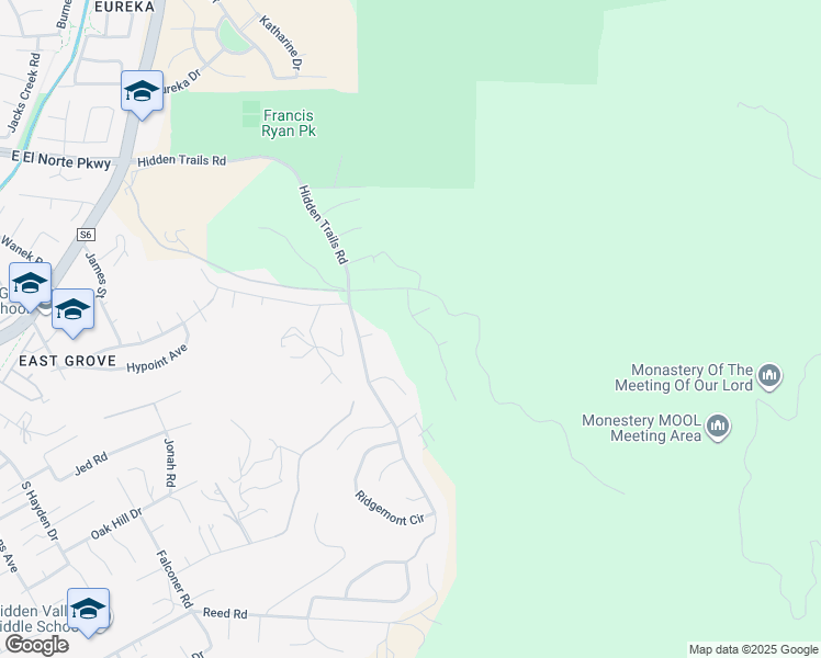 map of restaurants, bars, coffee shops, grocery stores, and more near 273 Oak Valley Lane in Escondido