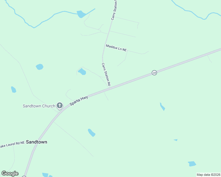 map of restaurants, bars, coffee shops, grocery stores, and more near 95 Carrs Station Road in Sparta
