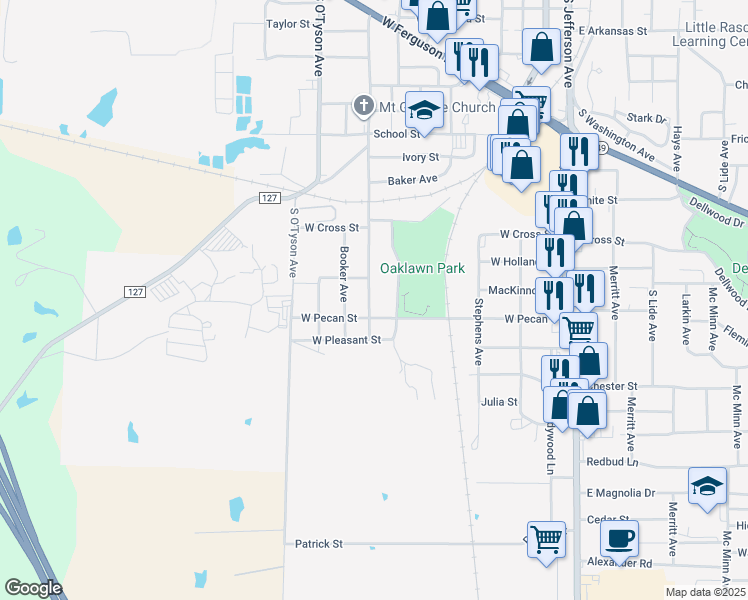 map of restaurants, bars, coffee shops, grocery stores, and more near 1209 Martin Luther King Avenue in Mount Pleasant