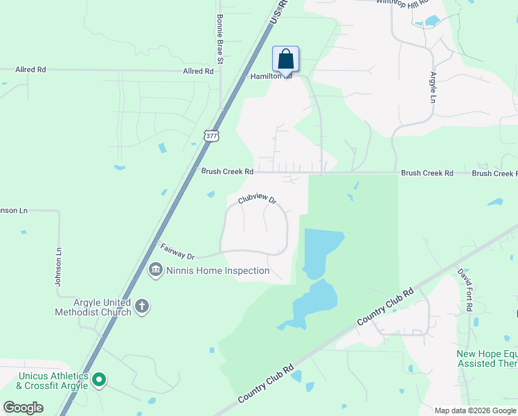 map of restaurants, bars, coffee shops, grocery stores, and more near 8204 Crooked Stick Lane in Argyle