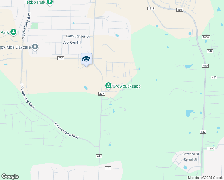 map of restaurants, bars, coffee shops, grocery stores, and more near 2097 County Road 447 in Princeton