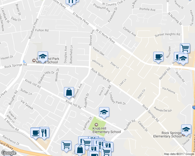 map of restaurants, bars, coffee shops, grocery stores, and more near 673 Grove Hill Drive in San Marcos