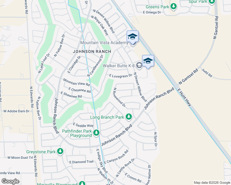 map of restaurants, bars, coffee shops, grocery stores, and more near 868 East Taylor Trail in Queen Creek