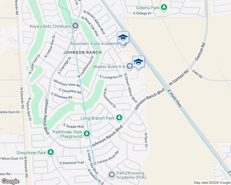 map of restaurants, bars, coffee shops, grocery stores, and more near 1000 East Taylor Trail in Queen Creek