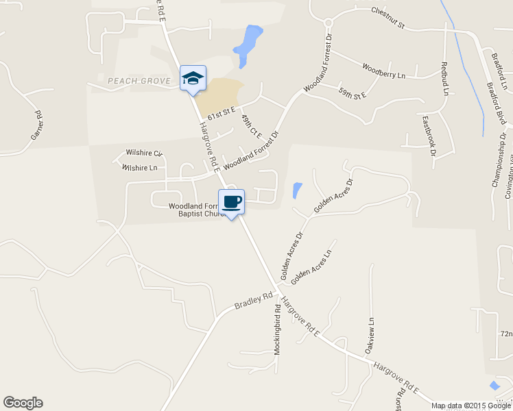map of restaurants, bars, coffee shops, grocery stores, and more near 4849 Easton Dr in Tuscaloosa