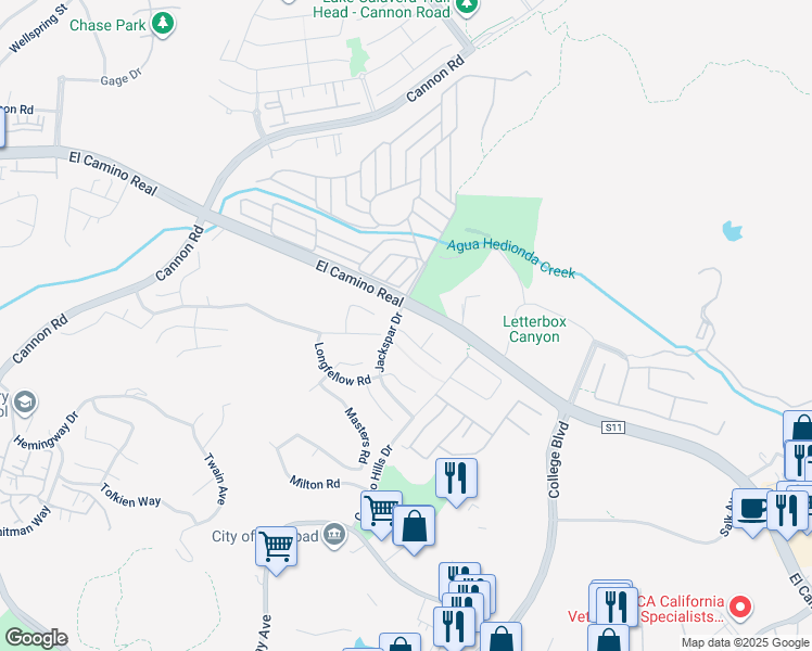 map of restaurants, bars, coffee shops, grocery stores, and more near 5308 Forecastle Court in Carlsbad