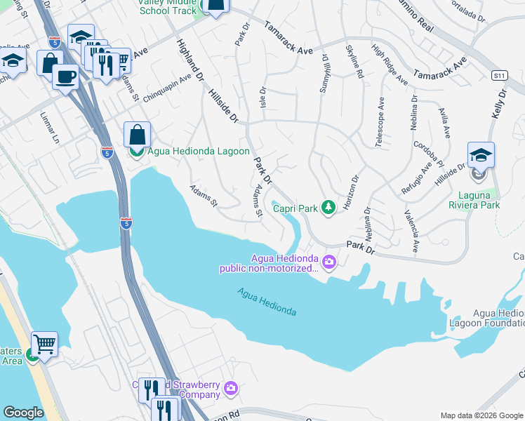 map of restaurants, bars, coffee shops, grocery stores, and more near in Carlsbad