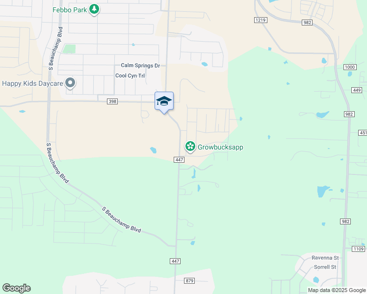 map of restaurants, bars, coffee shops, grocery stores, and more near 2075 County Road 447 in Princeton
