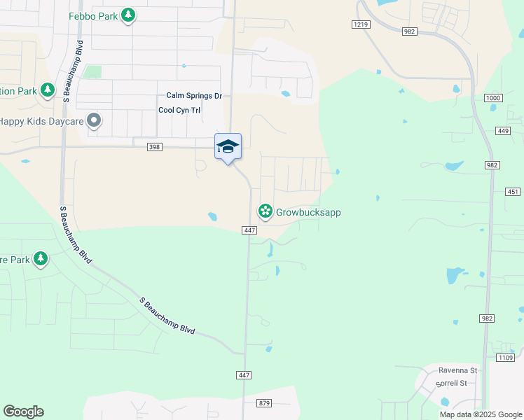 map of restaurants, bars, coffee shops, grocery stores, and more near 2075 County Road 447 in Princeton