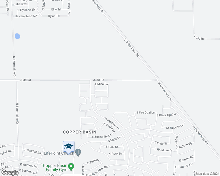 map of restaurants, bars, coffee shops, grocery stores, and more near 29409 North Pyrite Lane in Queen Creek