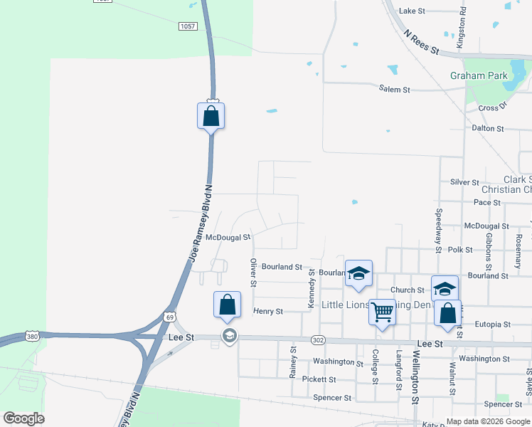 map of restaurants, bars, coffee shops, grocery stores, and more near 1429 Reed Street in Greenville