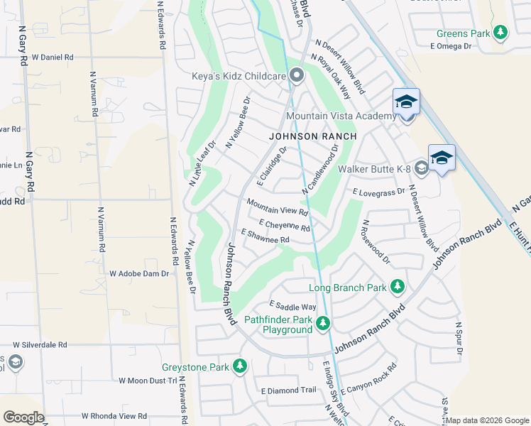 map of restaurants, bars, coffee shops, grocery stores, and more near 292 Mountain View Road in Queen Creek