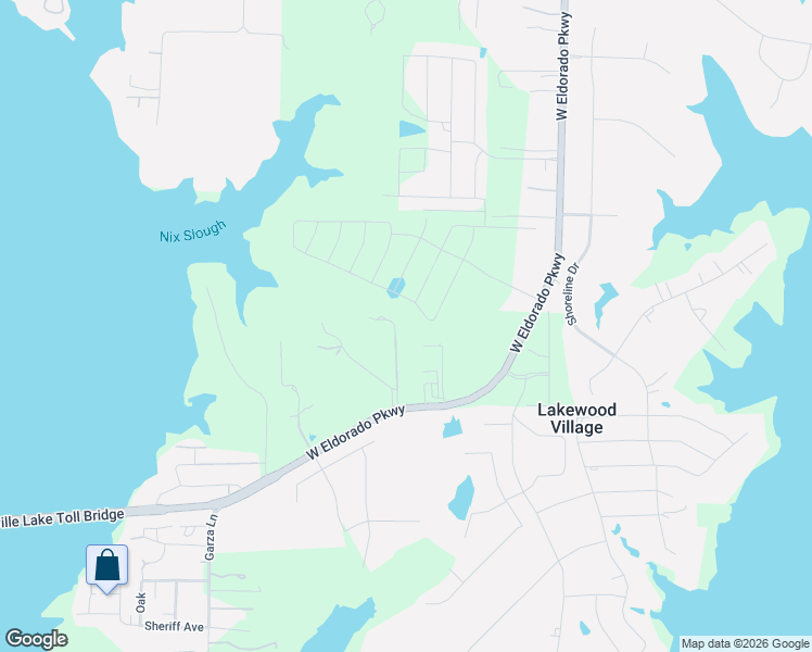 map of restaurants, bars, coffee shops, grocery stores, and more near 3385 West Eldorado Parkway in Lakewood Village