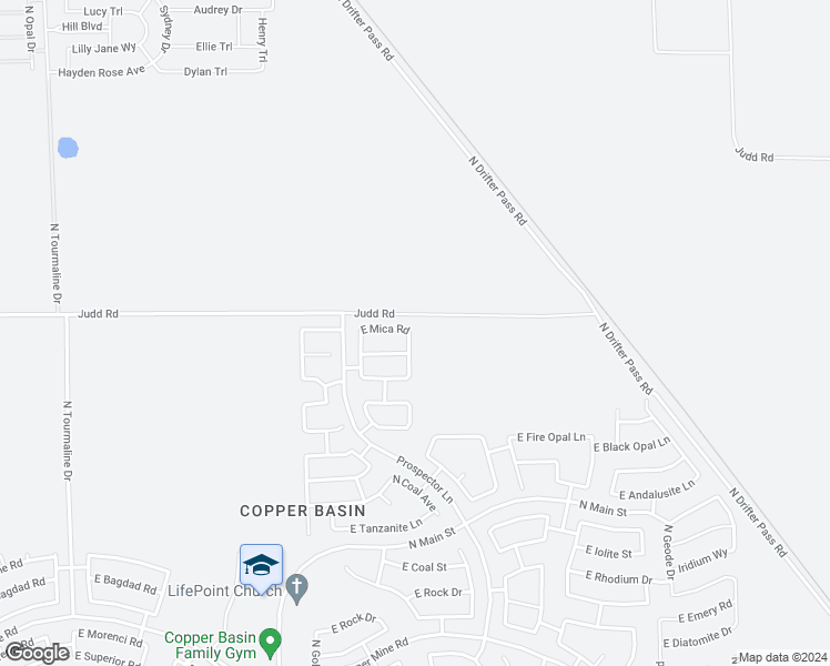 map of restaurants, bars, coffee shops, grocery stores, and more near 29445 North Pyrite Lane in Queen Creek