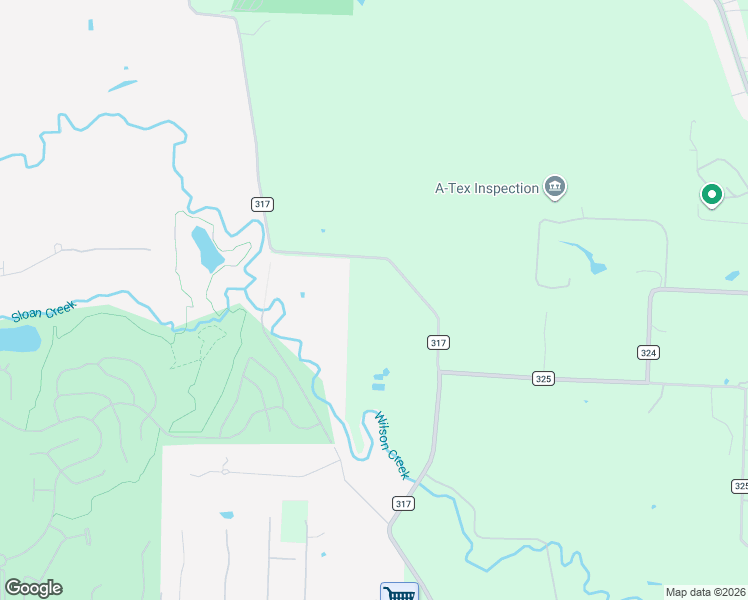 map of restaurants, bars, coffee shops, grocery stores, and more near County Road 317 in Fairview