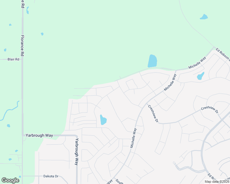 map of restaurants, bars, coffee shops, grocery stores, and more near 12221 Grosbeak Drive in Denton