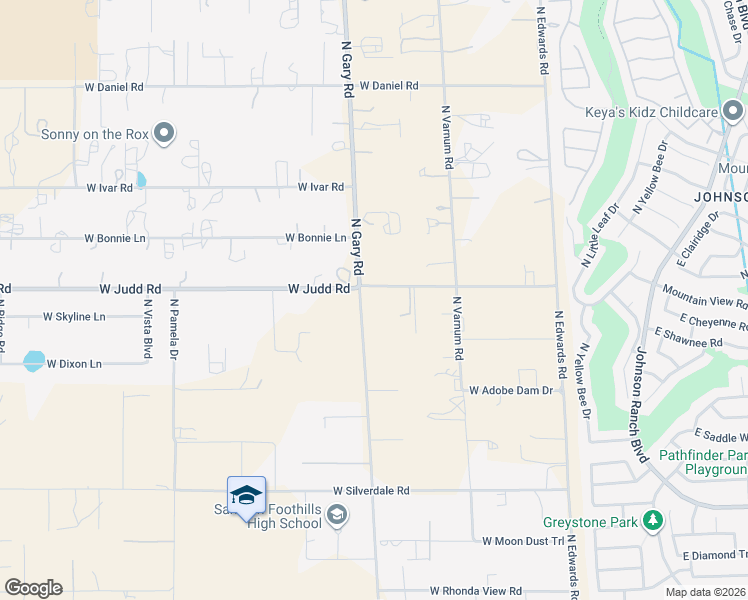 map of restaurants, bars, coffee shops, grocery stores, and more near 29437 North Gary Road in Queen Creek