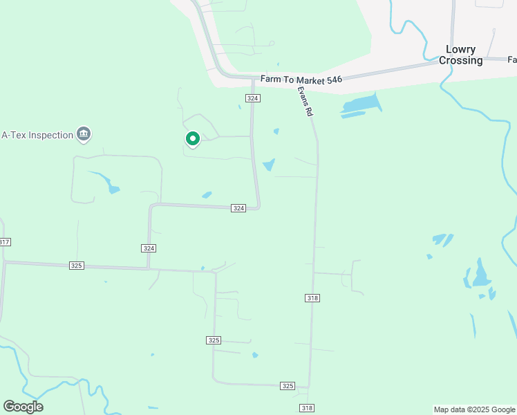map of restaurants, bars, coffee shops, grocery stores, and more near 3395 County Road 324 in Fairview