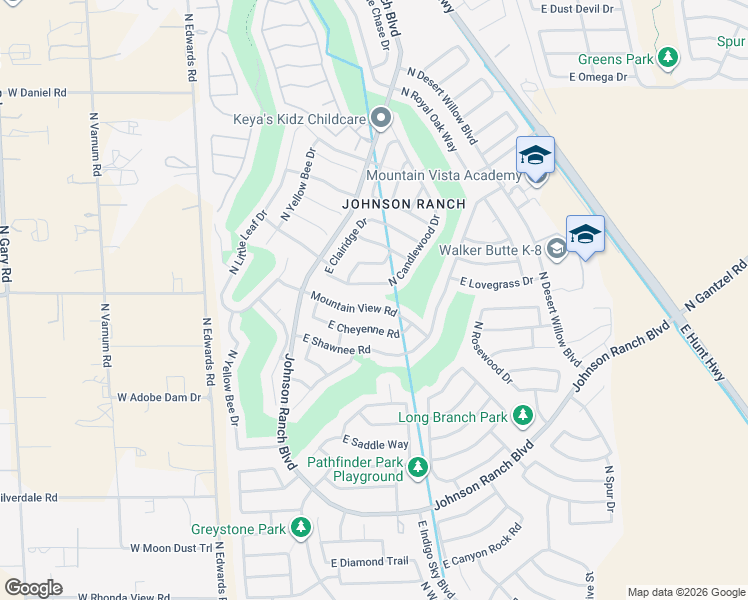 map of restaurants, bars, coffee shops, grocery stores, and more near 432 Mountain View Road in San Tan Valley