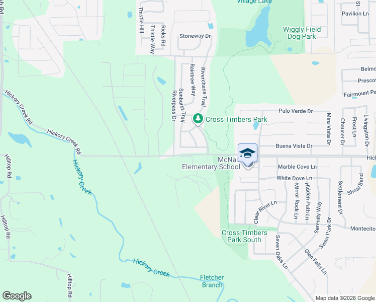 map of restaurants, bars, coffee shops, grocery stores, and more near 804 Dawnlight Drive in Denton