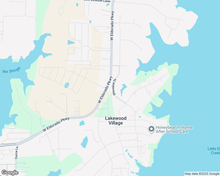 map of restaurants, bars, coffee shops, grocery stores, and more near 2882 West Eldorado Parkway in Little Elm