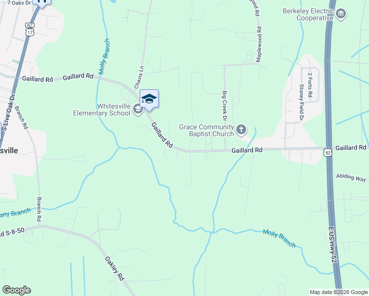 map of restaurants, bars, coffee shops, grocery stores, and more near 100 March Lane in Moncks Corner