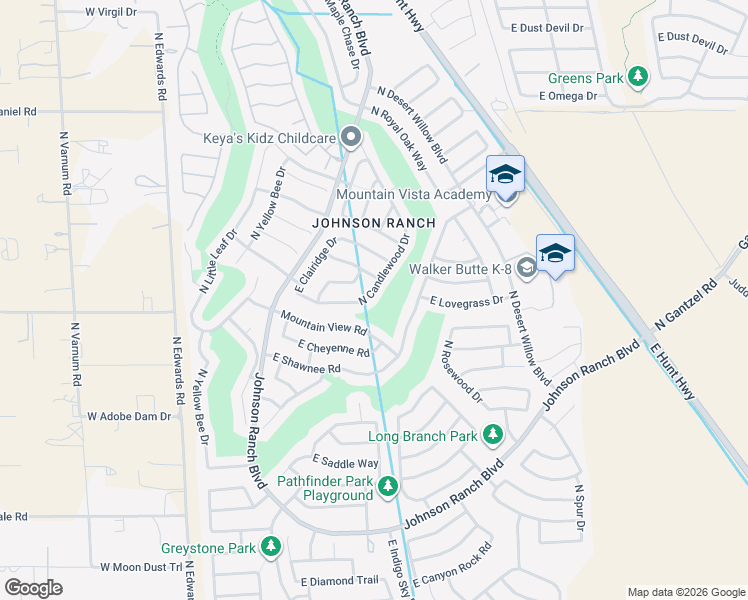 map of restaurants, bars, coffee shops, grocery stores, and more near 29448 North Broken Shale Drive in San Tan Valley