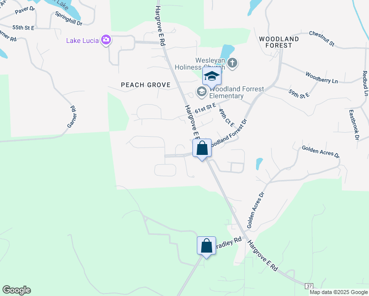 map of restaurants, bars, coffee shops, grocery stores, and more near 6354 Woodmere Drive in Tuscaloosa
