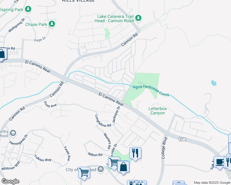 map of restaurants, bars, coffee shops, grocery stores, and more near 3329 Don Diablo Drive in Carlsbad