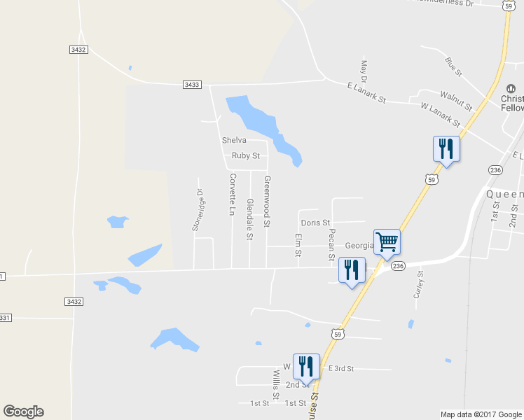 map of restaurants, bars, coffee shops, grocery stores, and more near 601 Greenwood Street in Queen City