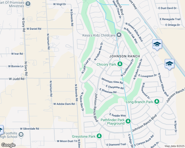 map of restaurants, bars, coffee shops, grocery stores, and more near 74 West Sun Ray Drive in San Tan Valley