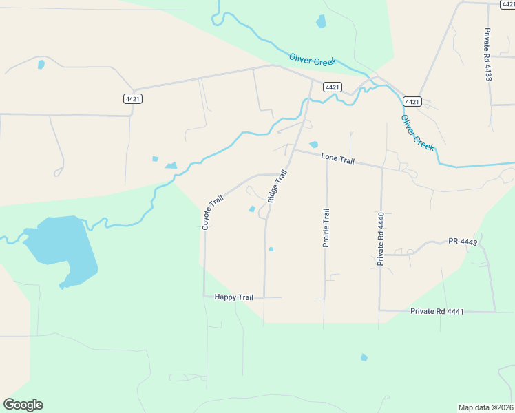 map of restaurants, bars, coffee shops, grocery stores, and more near 289 Coyote Trail in Rhome